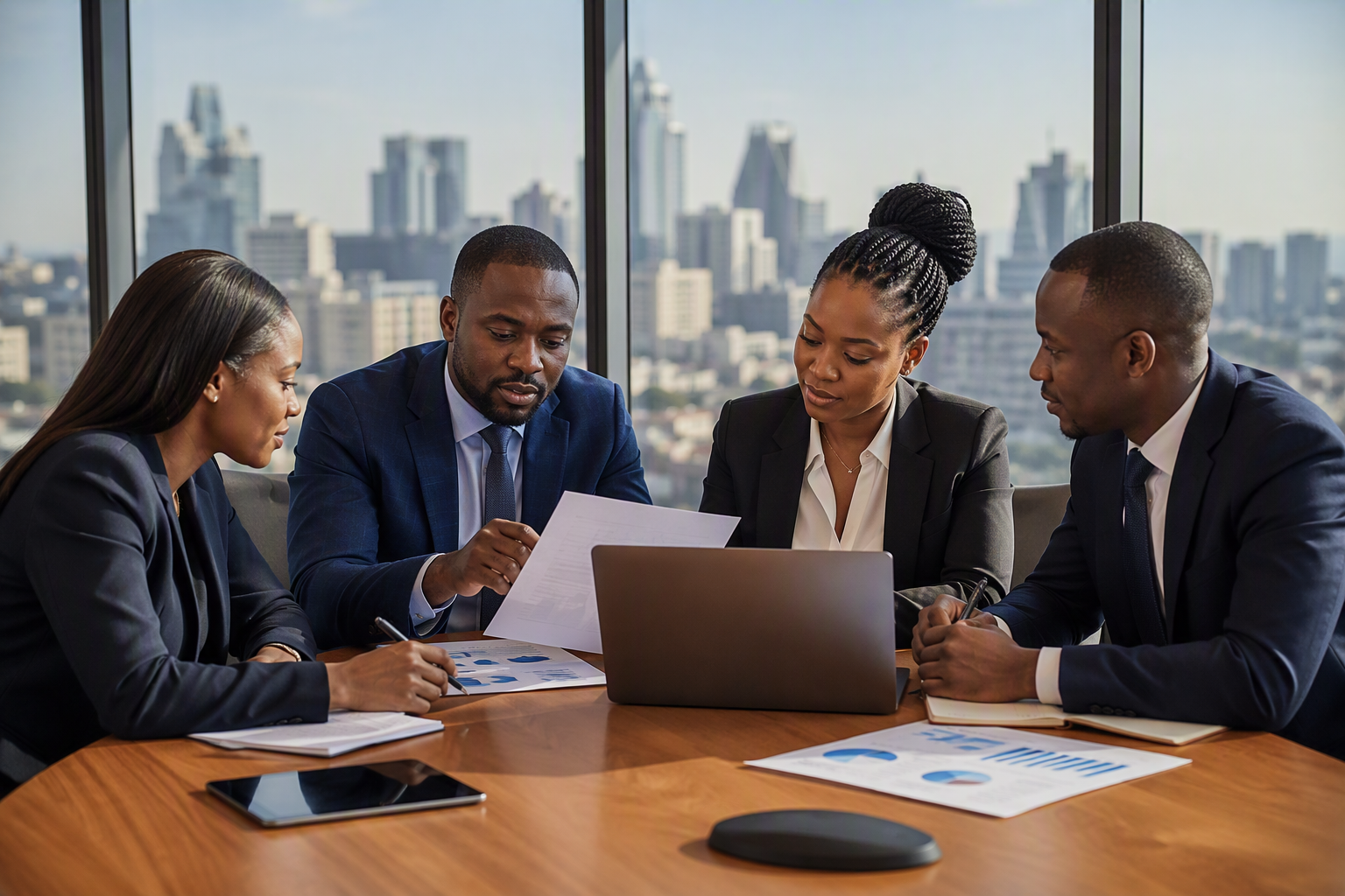 Qalunivo advisors consulting with clients